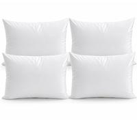 ARLINENS Set of 4 Hypoallergic Cushion inner Pads Hollow Fiber Filled Cushion Insert Decorative Square Pads White Polyester Insert For Sofa Chair & Bed in (14x22)