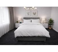 ARLINENS Single Duvet Cover Set Plain Dyed Polycotton Duvet Quilt Cover With Matching Pillowcase Pillowcase in following colours and Sizes (Single, White)