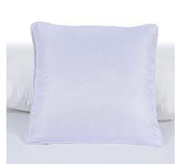 ARLINENS Soft 100% Microfiber Pinstripe Solid Decorative Square Plush Cushion Cover Throw Pillow Case for Home Sofa, Couch, Bedroom with invisible Zipper 18”x 18” (White)