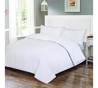 ARLINENS Soft Hotel Quality Satin Stripe T300 100% Egyptian Cotton Duvet Quilt Cover with Pillowcases Bedding Set (White, Pair Of pillowCase)