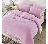 ARLINENS Teddy Bear Fleece Duvet Cover Quilt Bedding Set Luxury Thermal Warm Cosy & Temperature Control Soft Fluffy Quilt Cover with Matching Pillow Cases in Choice of Colours (Pink, Double)