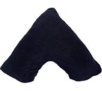 ARLINENS Teddy Bear Fleece Soft Fluffy Finest Warm Cozy V Shape Pillow cases Includes Hollow Fiber V Pillow Free Orthopaedic Maternity Back Neck & Pregnancy Support 34 x 74 cm (Black)