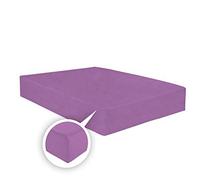 ARLINENS Thermal Flannelette Fitted Sheet 25cm 100% Brushed Soft Cotton Warm & Cosy Flaneel Fitted Sheet Available in 7 Colours (Lilac, Double)
