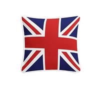 ARLINENS Union Jack Cushion Cover Printed Cushion Covers Size 18"x18" in Following Designs (UNION JACK RED BLUE)