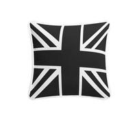 ARLinens Union Jack Cushion Covers Cotton Uk British Flag Square Cushion Case Pipeedge Zip Entry 18X18