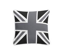 ARLinens Union Jack Cushion Covers Cotton Uk British Flag Square Cushion Case Pipeedge Zip Entry 18X18