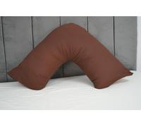 ARLINENS V Shaped Pillow Case Cover -2 Pack Poly Cotton Back Neck & Leg Support in Pregnancy & Maternity V Shaped Full Body Support pillowcases (Chocolate)