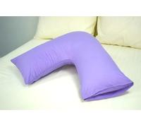 ARLINENS V Shaped Pillow Case Cover -2 Pack Poly Cotton Back Neck & Leg Support in Pregnancy & Maternity V Shaped Full Body Support pillowcases (Lilac)