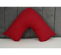 ARLinens V Shaped Pillow With Free V Pillowcase Orthopedic Hollowfiber Filled Head Neck Support V Cushion With Case