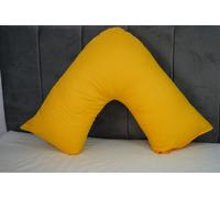 ARLinens V Shaped Pillow With Free V Pillowcase Orthopedic Hollowfiber Filled Head Neck Support V Cushion With Case