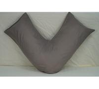 ARLinens V Shaped Pillow With Free V Pillowcase Orthopedic Hollowfiber Filled Head Neck Support V Cushion With Case
