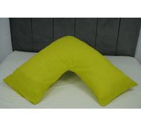 ARLinens V Shaped Pillow With Free V Pillowcase Orthopedic Hollowfiber Filled Head Neck Support V Cushion With Case