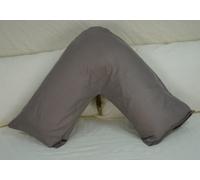 ARLinens V Shaped Pillow With Free V Pillowcase Orthopedic Hollowfiber Filled Head Neck Support V Cushion With Case