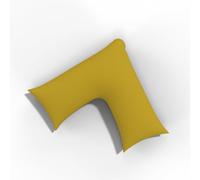 Arlinens V Shaped Pillowcase Pack of 2 Plain Poly Cotton Back & Neck Support V Pillowcase Orthopaedic Pregnancy & Nursing Support V Shaped Pillowcase Cover - Available in 25 Colours 74 x 34cm (Yellow)