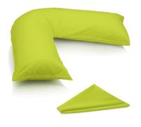 ARLINENS V Shaped Pregnancy Orthopedic *PILLOW* Plus Free Following Colours Polycotton PILLOWCASE: (LIME GREEN)