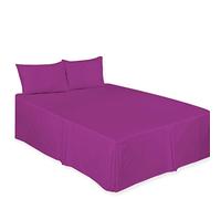 Arlinens Valance Sheet Single-Plain Dyed Poly Cotton Base Valance Sheet Colour Aubergine