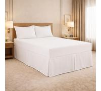 Arlinens Valance Sheet Single-Plain Dyed Poly Cotton Base Valance Sheet Colour White