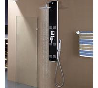 arlington 3 modes shower panel system with shower kit 1200mm height - black