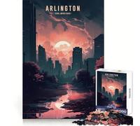 Arlington Cityscape Vista 1000 Piece Jigsaw Puzzles for Adults Stress Free DownTime Game Enjoyable Challenge Nice Art (38x26cm)