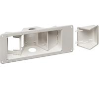Arlington Industries TVB713 3-Gang Angled TV Box Recessed Outlet Wall Plate Kit, White, 1-Pack by Arlington Industries