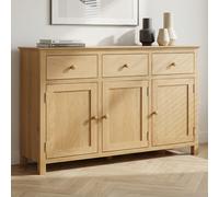 Arlington Medium Sideboard - 130cm - 3 Door - Oak
