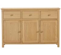 Arlington Oak 130cm Medium 3 Door Sideboard