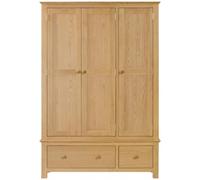 Arlington Oak 3 Door Triple Wardrobe