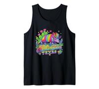 Arlington Texas Rainbow Armadillo Cowboy 80s Retro Souvenir Tank Top