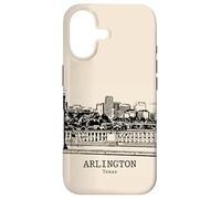 Arlington Texas Vintage Skyline Drawing Case for iPhone 17