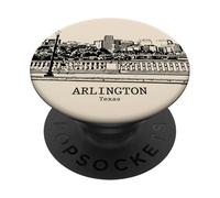 Arlington Texas Vintage Skyline Drawing PopSockets Adhesive PopGrip