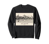 Arlington Texas Vintage Skyline Drawing Sweatshirt