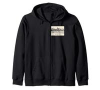 Arlington Texas Vintage Skyline Drawing Zip Hoodie