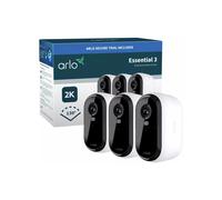 Arlo Security Camera Kit Essential 3 2K – 3‑Camera Smart Home Indoor & Outdoor – White