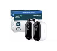 Arlo Smart Home Security Camera Kit Essential 3 2K - 2-Camera Indoor & Outdoor - White