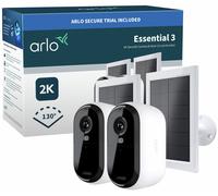 Arlo Essential 3 2K Security Camera & Solar - Pack of 2