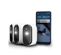 Arlo Essential 3 HD Video Security Camera Outdoor Wireless, Battery Operated Home Camera With Colour Night Vision, Light, Siren, 2 Way Audio & WiFi, S