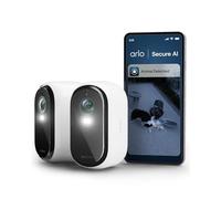 Arlo Essential 3 HD Video Security Camera Outdoor Wireless, Battery Operated Home Camera With Colour Night Vision, Light, Siren, 2 Way Audio & WiFi, Secure Free Trial, 2 Cameras, White