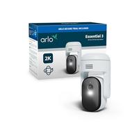 Arlo Essential 3 Pan-Tilt-Zoom Wired Security Camera Outdoor, 2K Video | 360° Auto-Tracking, 2.4/5GHz Wi-Fi, Integrated Spotlight and Alarm, Motion and Audio Alerts, 12x Zoom, Secure Trial Included