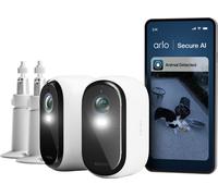 Arlo Essential 3 Outdoor 2 Cameras Kit And Wall Mounts Kit One Colour