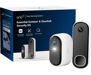Arlo Essential E3 OUTDOOR 2K + DOORBELL HD Smart Home Security Camera - White, White