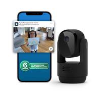 Arlo Essential Indoor Pan Tilt Security Camera 2K (2025 Release) + 6 Months of Secure Plus Plan - Wired Plug-in Power, Person Recognition, Animal Detection, Auto Motion Tracking, 1 Cam, Black