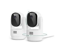 Arlo Essential Indoor Pan Tilt Security Camera 2K (2025 Release) - Wired Plug-in Power, Person Recognition, Animal Detection, Animated Preview, 1-Month Secure Plan, Auto Motion Tracking, 2 Cam, White