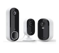 Arlo Essential Whole Home Security Bundle | Outdoor, Indoor, Video Doorbell Camera |2K Resolution|2nd Gen|Indoor - Outdoor