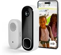 Arlo HD Battery Doorbell Camera Wireless, Alarm Siren, AI Detection, IP65