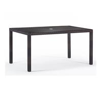 arlo outdoor rattan dining table rectangular with glass top