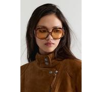 Arlo Oversized Round Sunglasses at Free People in Havana Tort - female