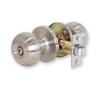 Arlo Privacy Knob Set Brushed Silver For Internal Doors