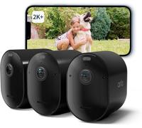 ARLO Pro 5 2K 1520p WiFi Security Camera System - 3 Cameras, Black, Black