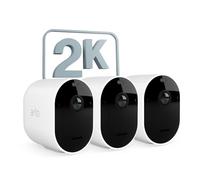 Arlo Pro 5 Security Camera Outdoor, 2K 8-Month* Battery Operated Home Outdoor Camera With Advanced Colour Night Vision, Light, Siren & Dual-Band WiFi, Arlo Secure Free Trial, 3 Cameras, White