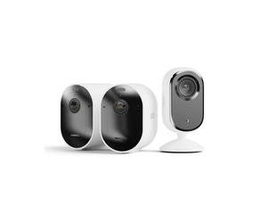 Arlo Pro 5 Security Camera Outdoor Wireless with Indoor Camera Pair Wired, 2K Indoor & Outdoor Camera Kit, Dual-Band Wifi, Free Trial of Secure, Advanced Colour Night Vision, 4 Cameras, White